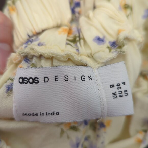 ASOS design floral maxi skater dress with crossback - Picture 4 of 6